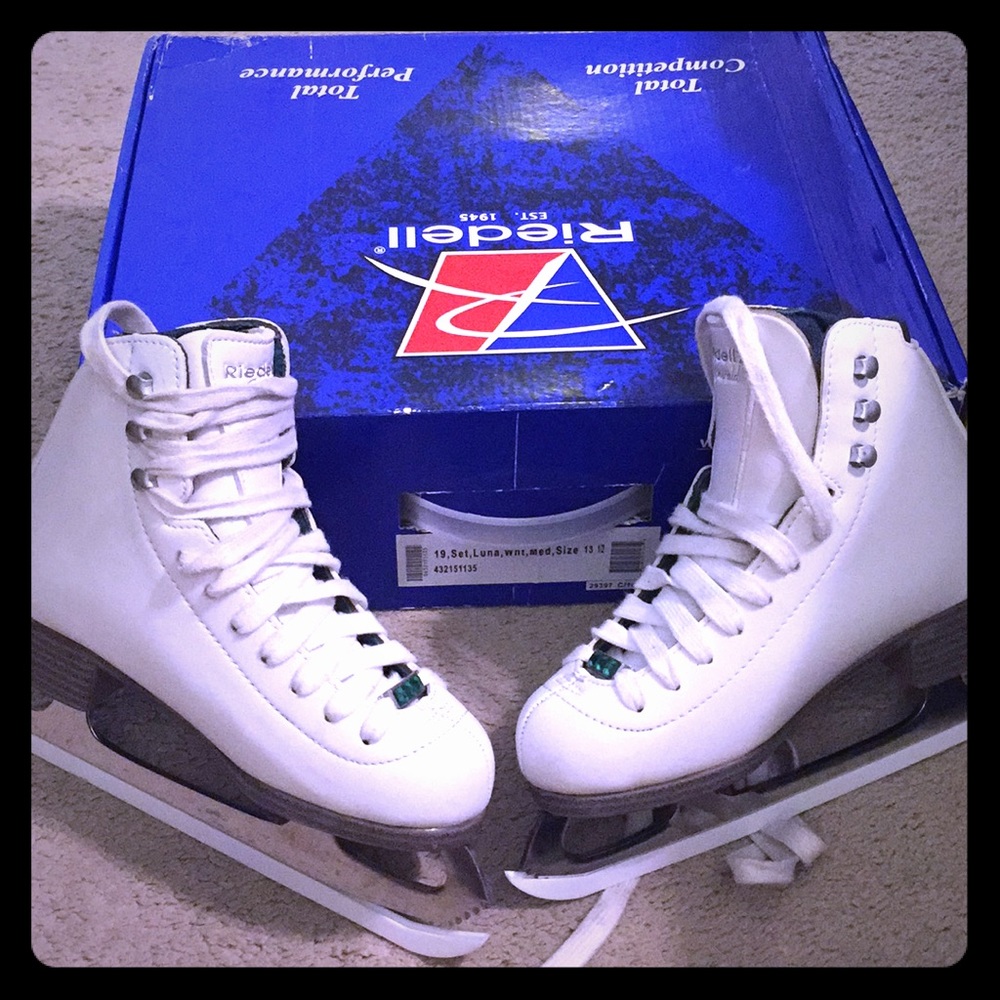 Riedell Emerald Figure Ice Skates white, size 13.5